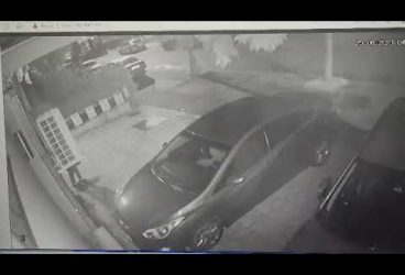 Imagini pe camera de supraveghere cu ”hoața de flori” care operează într-un cartier al Ploieștiului