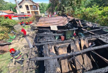 Incendiu la o casă din Râfov, sat Buda