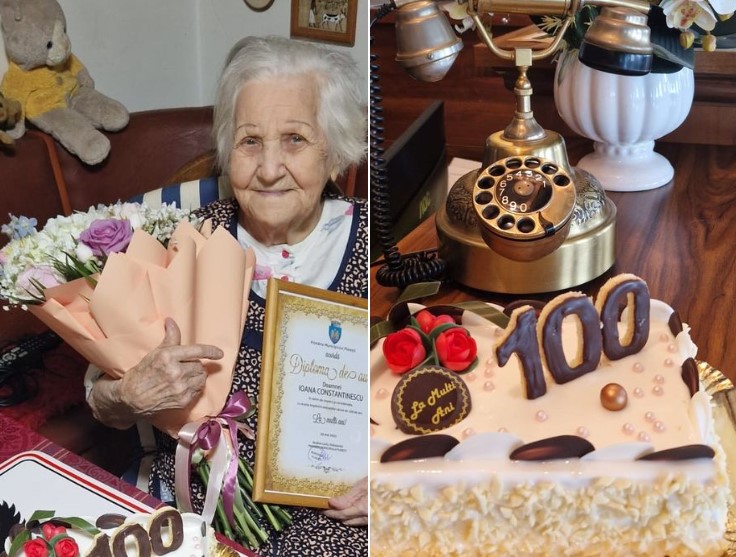 Primăria Ploieşti a aniversat-o pe Ioana Constantinescu, la împlinirea vârstei de 100 de ani