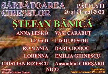 Ștefan Bănică Jr. cântă la Păulești, la Sărbătoarea Cireșelor