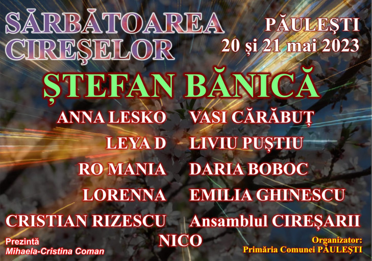 Ștefan Bănică Jr. cântă la Păulești, la Sărbătoarea Cireșelor