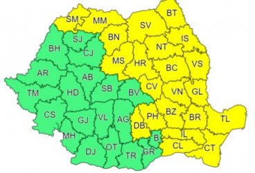 Prahova, sub cod galben de vijelii, grindină și averse torențiale