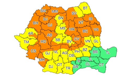 Judeţul Prahova, sub avertizări meteo de vreme rea Judeţul Prahova, sub avertizări meteo de vreme rea