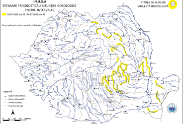 Risc de viituri pe râuri din Prahova, până marți dimineață