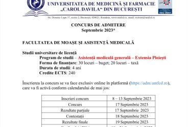 Începe admiterea la Medicină, în Ploieşti – Calendarul examenelor