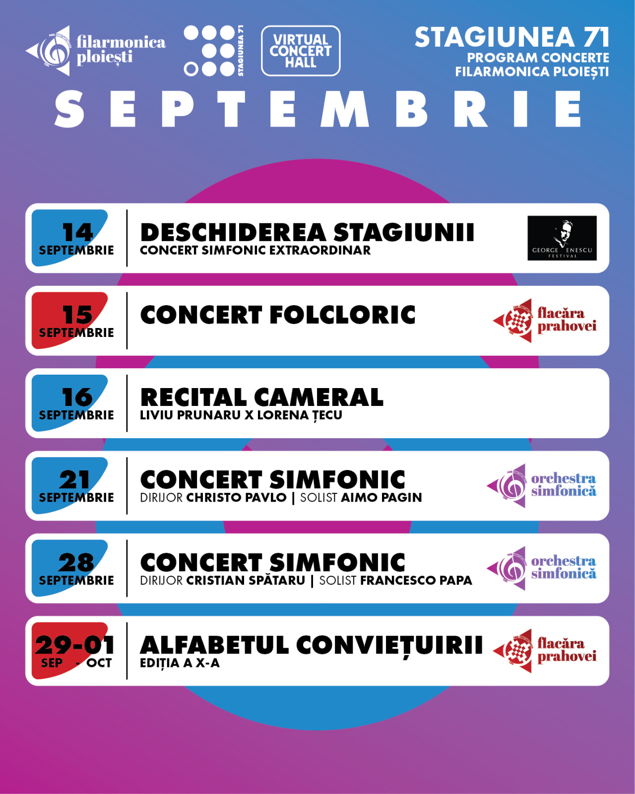 Filarmonica “Paul Constantinescu” deschide stagiunea 2023-2024 în cadrul Festivalului Internațional “George Enescu”