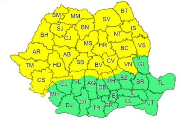 Avertizare meteo ANM: Ploi torenţiale, vijelii şi grindină, în partea de nord a judeţului Prahova