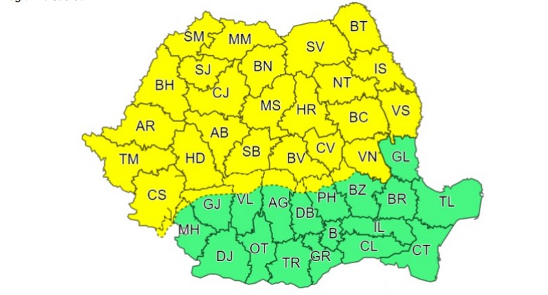 Avertizare meteo ANM: Ploi torenţiale, vijelii şi grindină, în partea de nord a judeţului Prahova Avertizare meteo ANM: Ploi torenţiale, vijelii şi grindină, în partea de nord a judeţului Prahova
