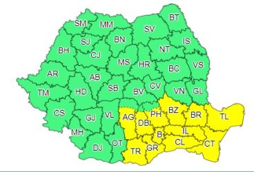Judeţul Prahova se află, timp de două zile, sub avertizare meteo de vânt puternic