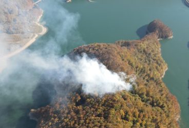 Incendiu de pădure în Valea Doftanei, zona barajului Paltinu