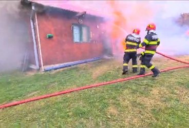 Incendiu în comuna Drajna – VIDEO