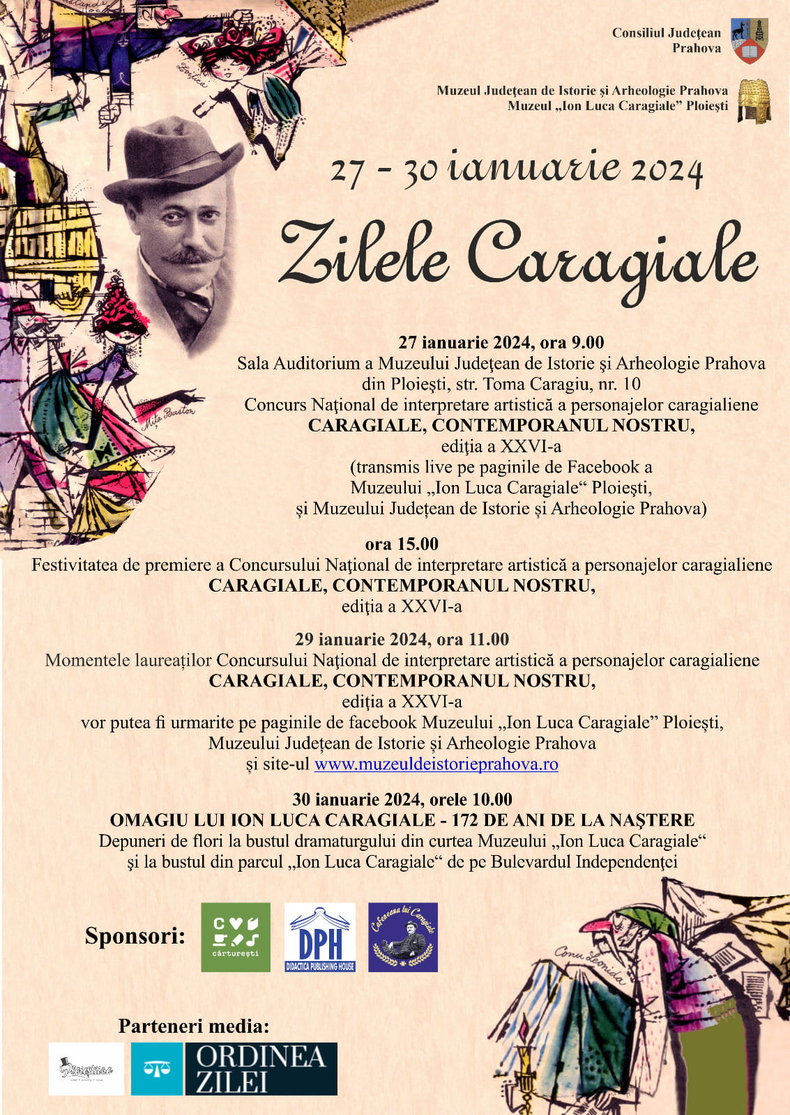 27-30 ianuarie 2024, Zilele Caragiale, la Ploieşti