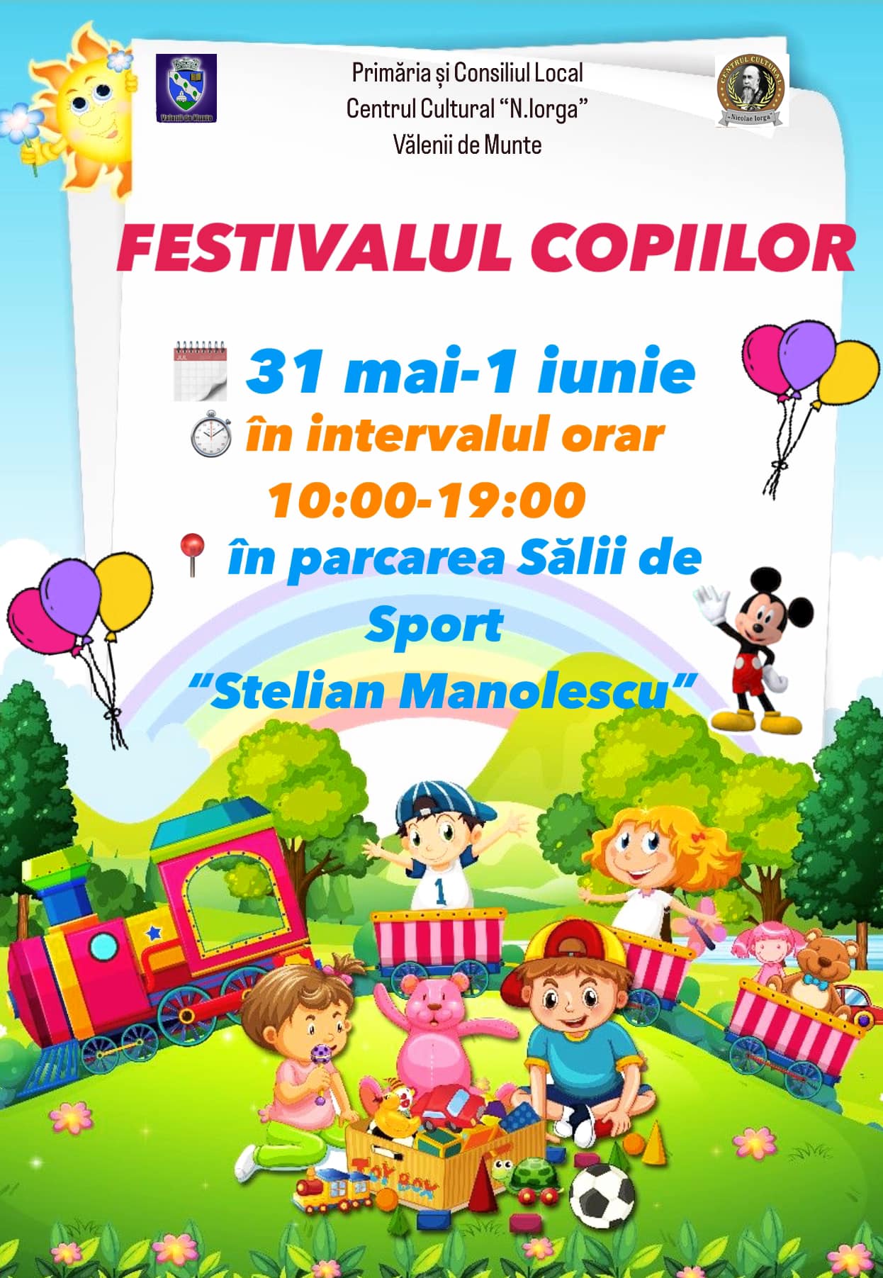 Festivalul Copiilor la Vălenii de Munte, 31 mai – 1 iunie 2024 Festivalul Copiilor la Vălenii de Munte, 31 mai – 1 iunie 2024