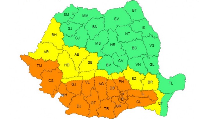 Prahova, sub noi avertizări meteo