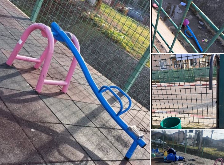 Loc de joacă pentru copii, vandalizat în Bucov
