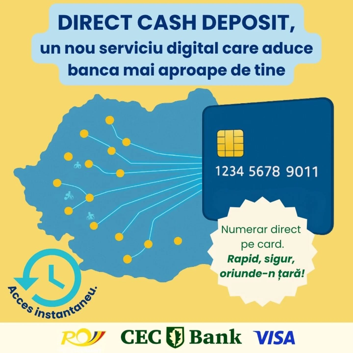 Poșta Română, Visa și CEC Bank lansează un nou serviciu digital care aduce banca mai aproape de români – DIRECT CASH DEPOSIT Poșta Română, Visa și CEC Bank lansează un nou serviciu digital care aduce banca mai aproape de români – DIRECT CASH DEPOSIT