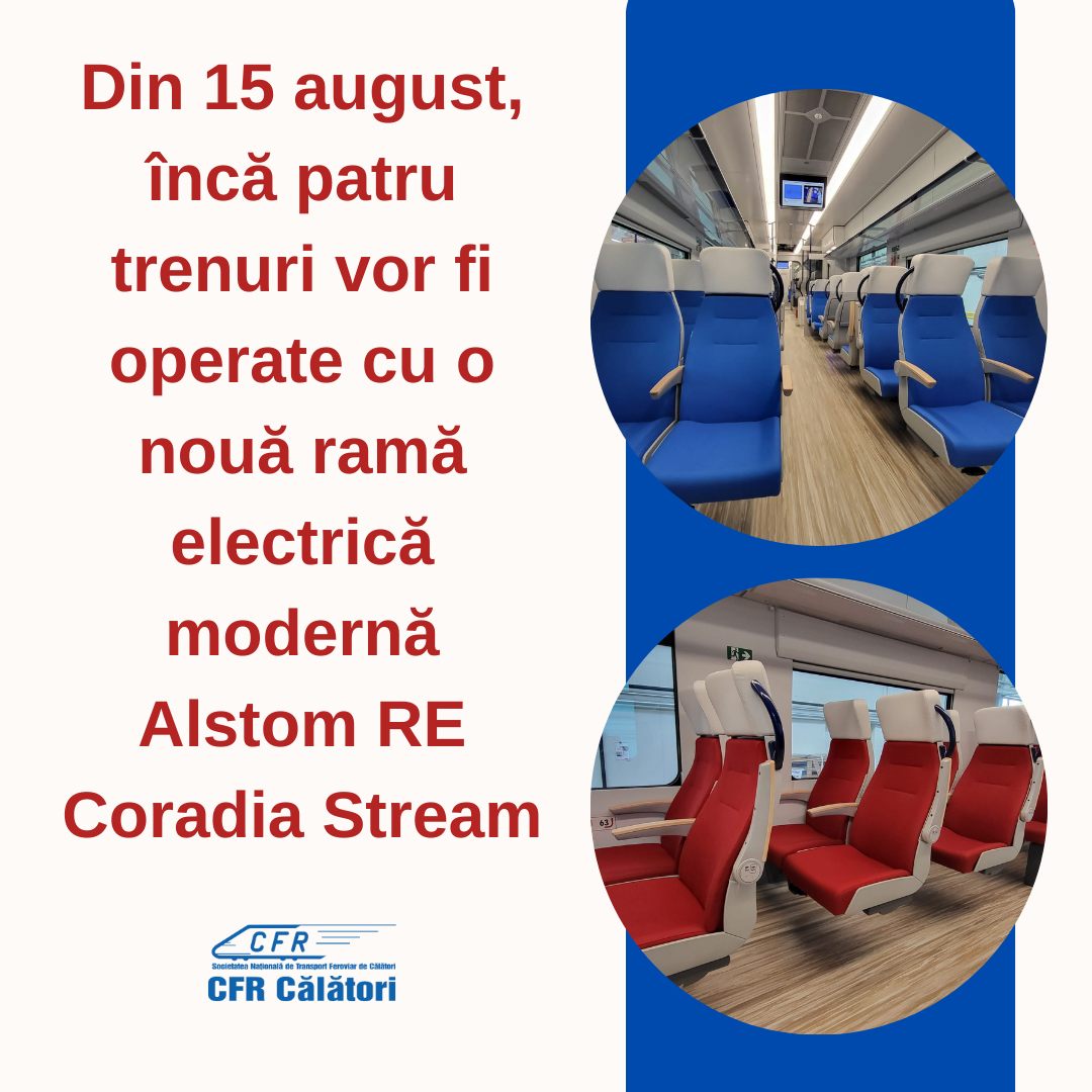 CFR introduce un nou tren Alstom RE Coradia Stream pe ruta Bucureşti – Braşov. Vezi programul