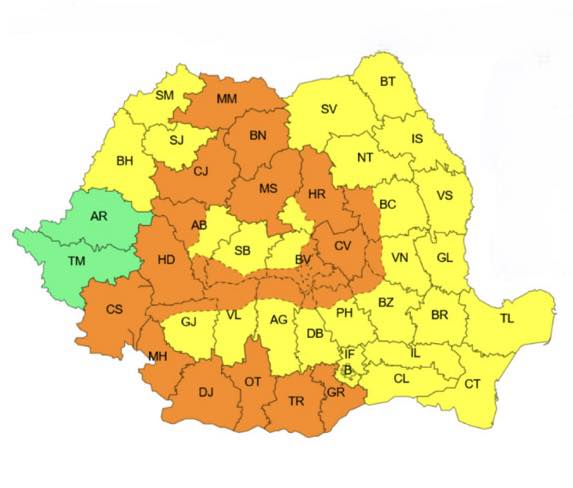 Prahova, sub avertizări de vreme rea. Fenomenele vizate Prahova, sub avertizări de vreme rea. Fenomenele vizate