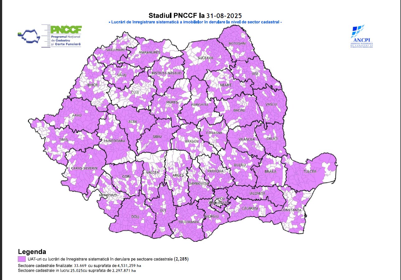 ANCPI: Peste nouă milioane de imobile, înregistrate gratuit pentru cetățeni ANCPI: Peste nouă milioane de imobile, înregistrate gratuit pentru cetățeni