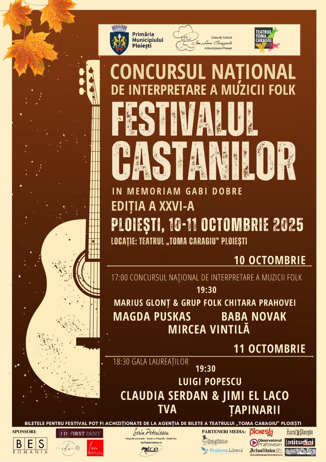 Festivalul Castanilor 2025, 10-11 octombrie, Ploieşti – Program Festivalul Castanilor 2025, 10-11 octombrie, Ploieşti – Program