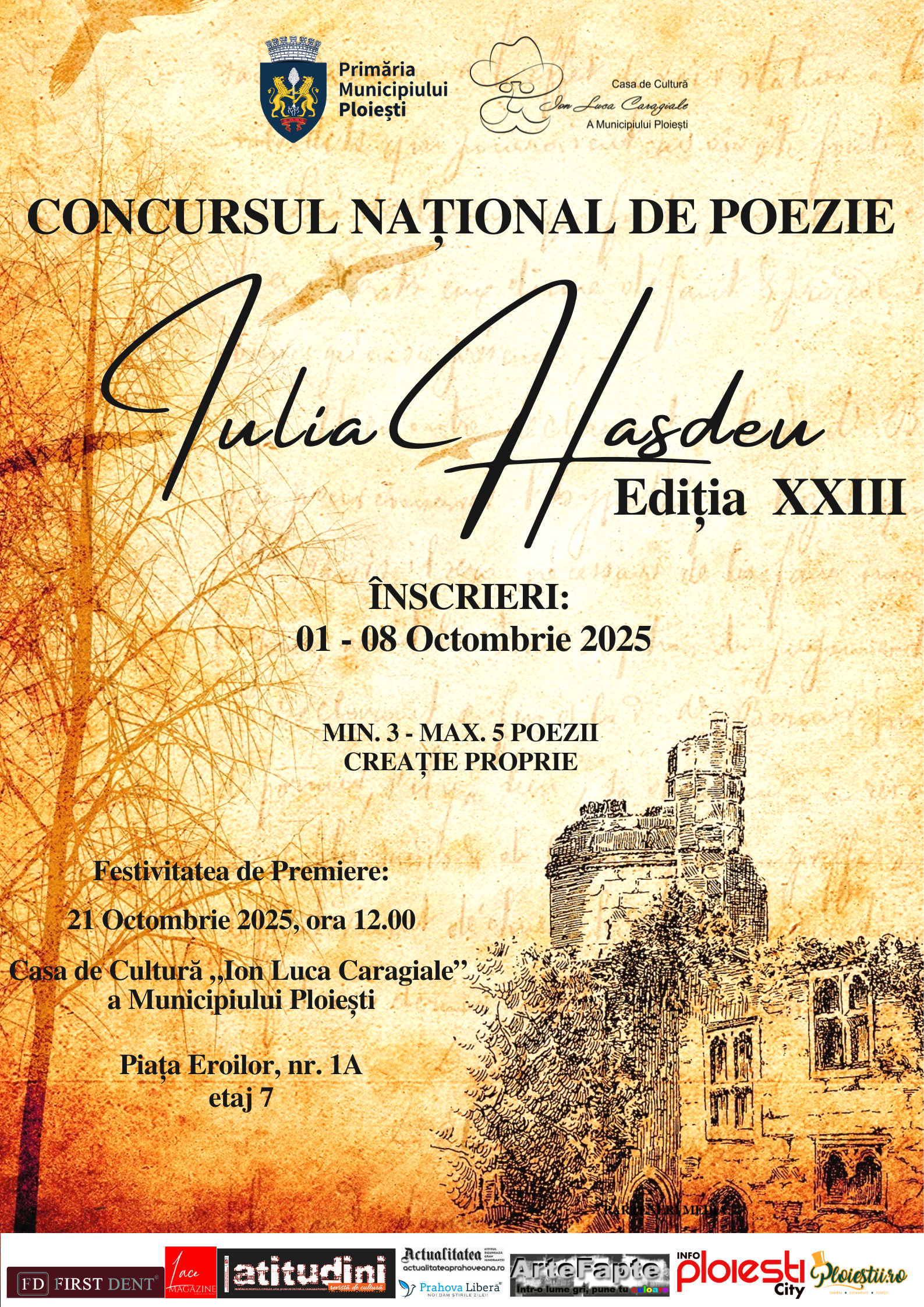 Concursul Național de Poezie „Iulia Hașdeu”, ediţia a XXIII-a, la Ploieşti