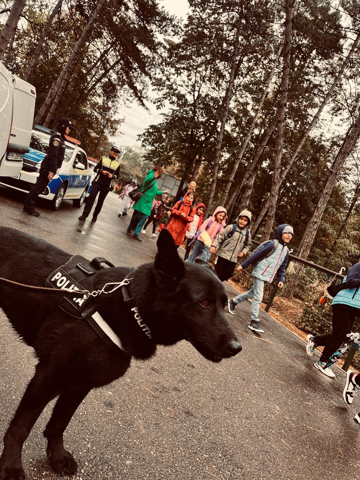 Polițiștii au sărbătorit „Ziua Mondială a Animalelor” alături de copii la Grădina Zoologică Bucov