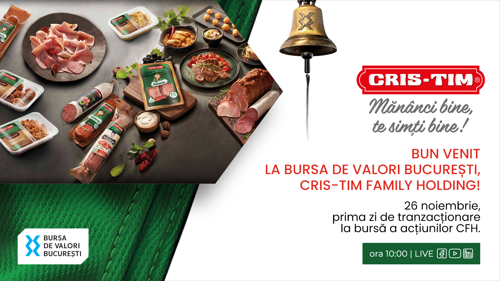 Cris-Tim Family Holding a debutat la BVB