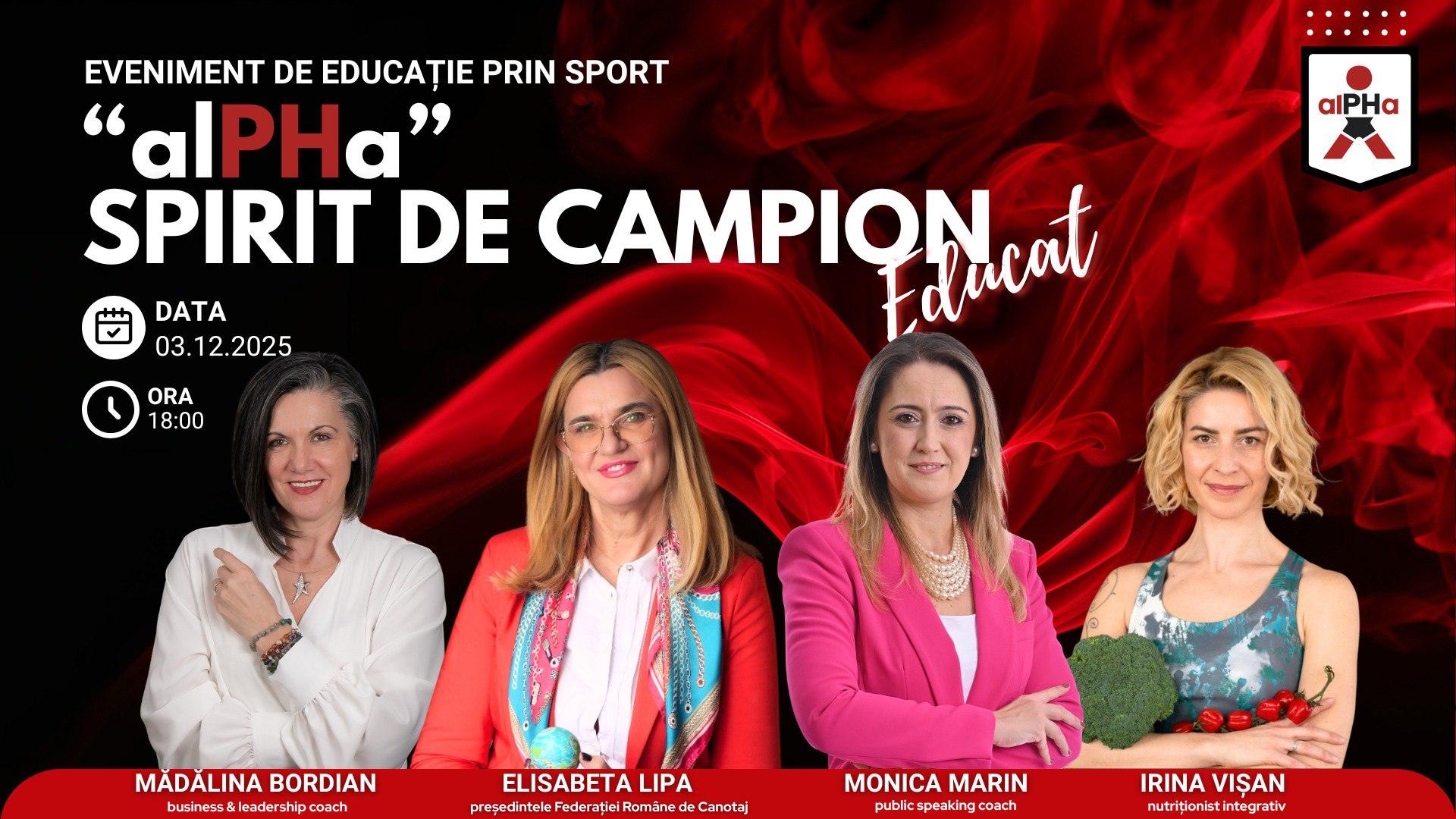 Elisabeta Lipă, la Ploieşti. CS alPHa Prahova aduce inspirație și valori autentice în sport prin „Spirit de Campion Educat”
