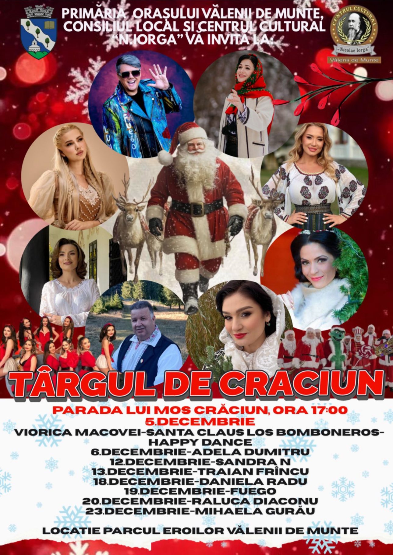 Moș Crăciun în acțiune la Vălenii de Munte: Programul târgului de sărbători!