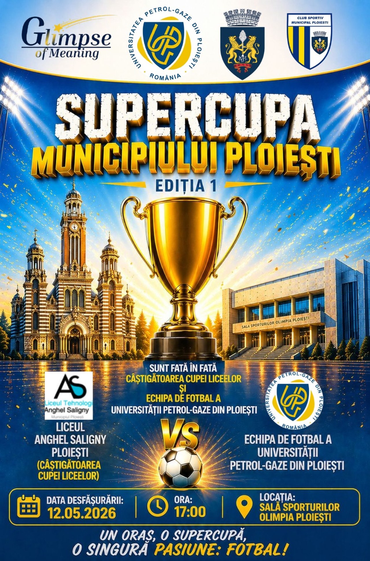 Supercupa Municipiului Ploiești, marţi, la Sala Sporturilor „Olimpia”