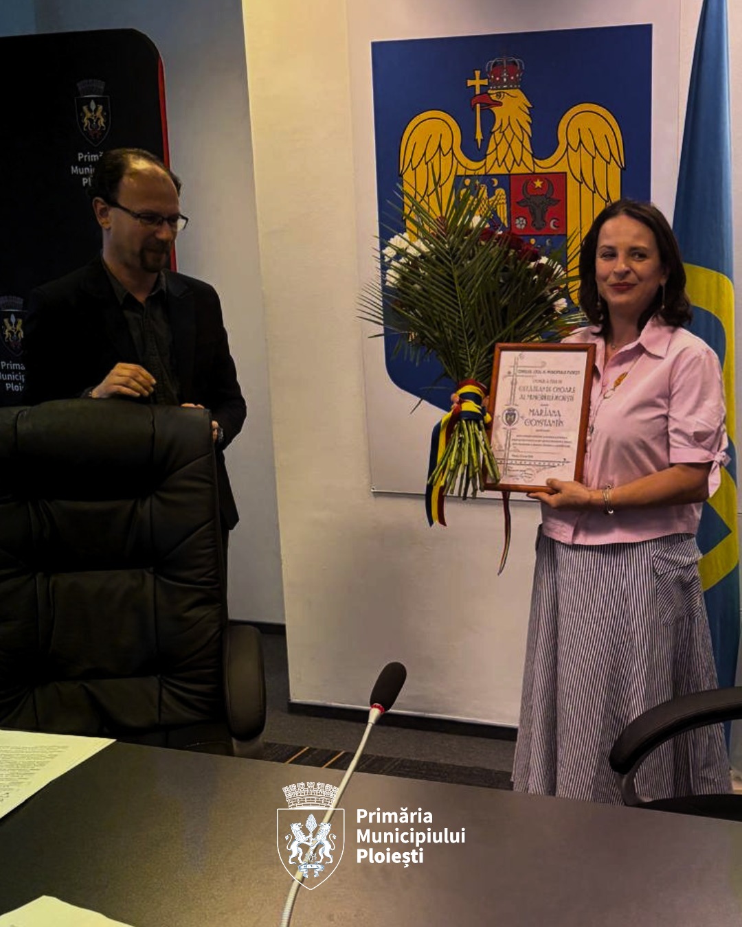 Gimnasta Mariana Constantin a primit Titlul de Cetățean de Onoare al Municipiului Ploiești
