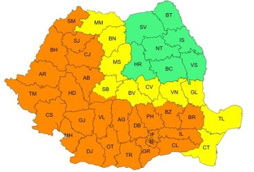 Avertizare de vijelii, ploi torenţiale şi grindină în Prahova